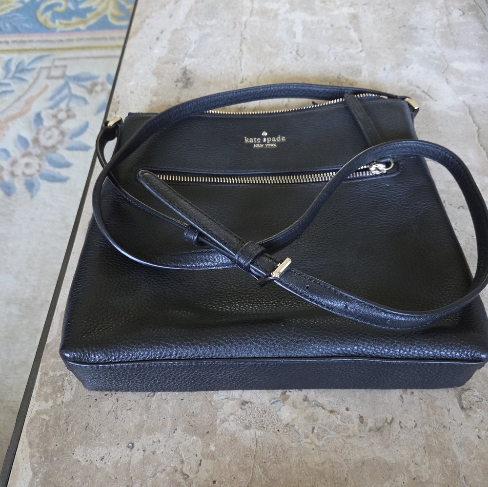 Kate Spade Textured Black Crossbody Bag